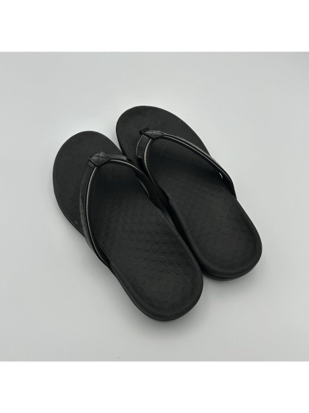 Vionic Tide II Toe Post Sandals Women's Size 8 US Black Flip Flop Slip On - Picture 2 of 13